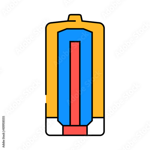 battery components line icon vector. battery components sign. isolated symbol illustration