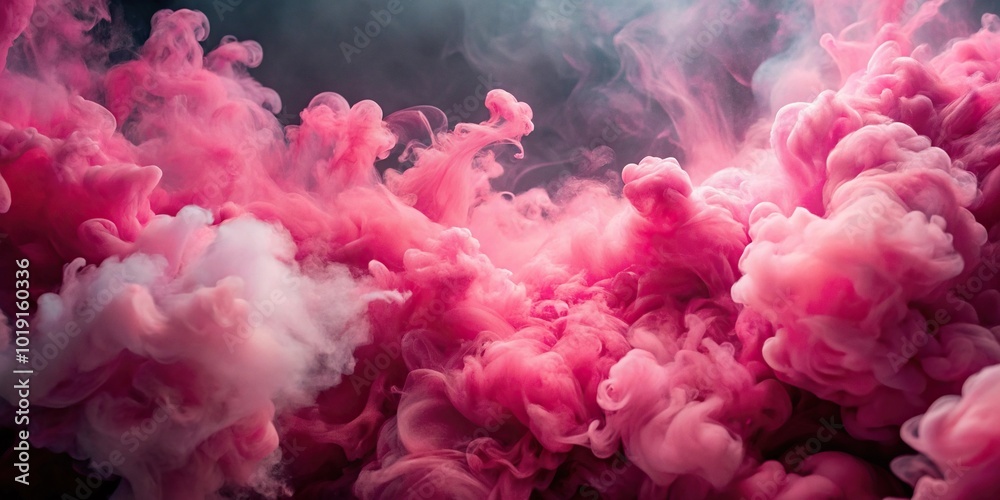 Abstract background of swirling pink smoke clouds with emotions vortices Abstract background of swirling pink smoke clouds with emotions vortices