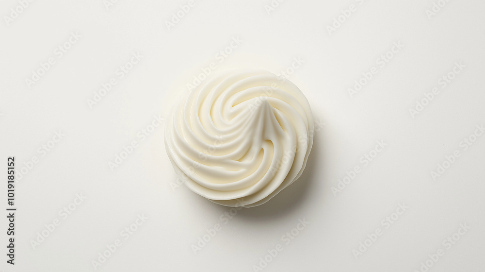a single, elegant swatch of coconut yogurt on a white background, with soft color gradients and a subtle sheen to highlight the texture and glossiness of the yogurt a single, elegant swatch of coconut yogurt on a white background, with soft color gradients and a subtle sheen to highlight the texture and glossiness of the yogurt