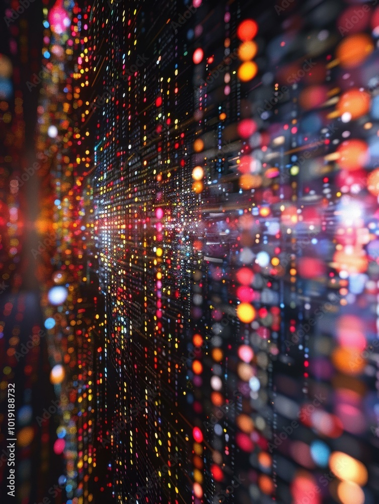 Abstract digital background with colorful lights. AI. Abstract digital background with colorful lights. AI.