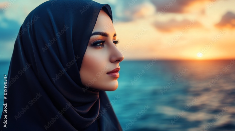 potrait of a stylish hijab woman potrait of a stylish hijab woman