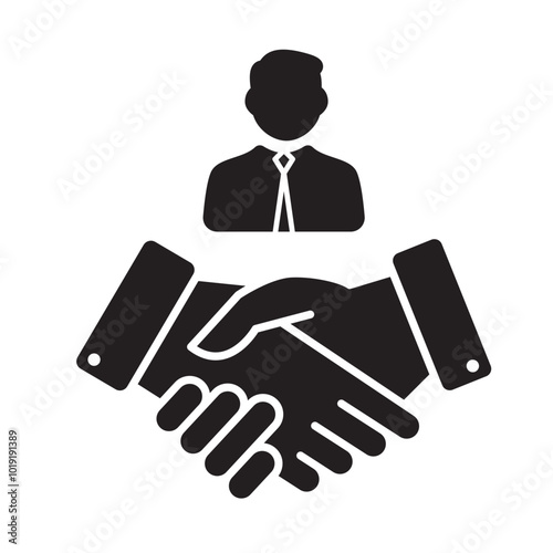 Mediator Icon, Bussines mediator, Handshake