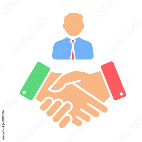 Mediator Icon, Bussines mediator, Handshake