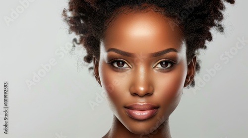 Portrait of a Natural Beauty with Curly Hair