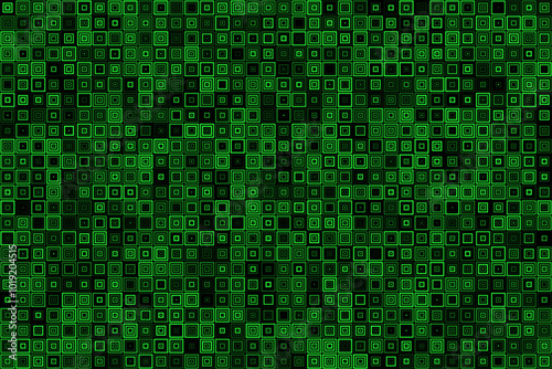 Green squares sparkling pattern abstract background