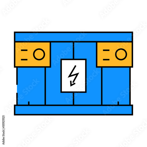 grid storage energy line icon vector. grid storage energy sign. isolated symbol illustration