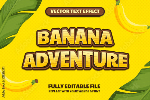 Brown Banana Adventure Text Effect