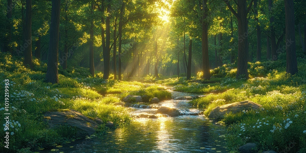 Fototapeta premium Sunlight Through The Trees