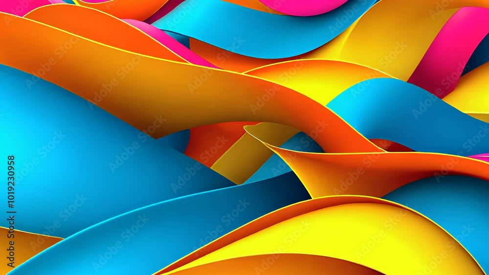 Vibrant Abstract Waves in Bold Colors Vibrant Abstract Waves in Bold Colors
