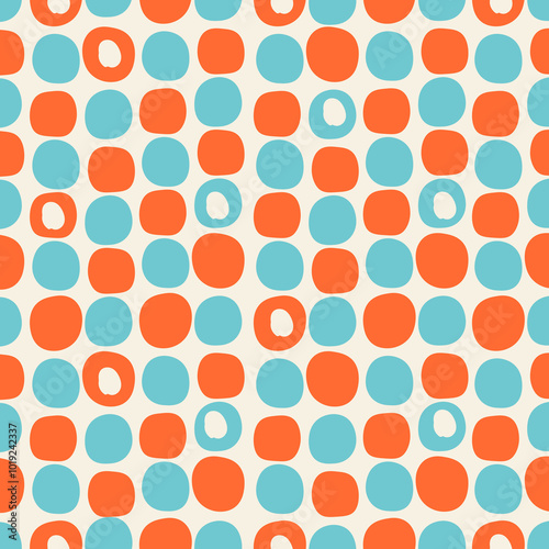 Abstract Seamless Pattern Brush Dots And Circles