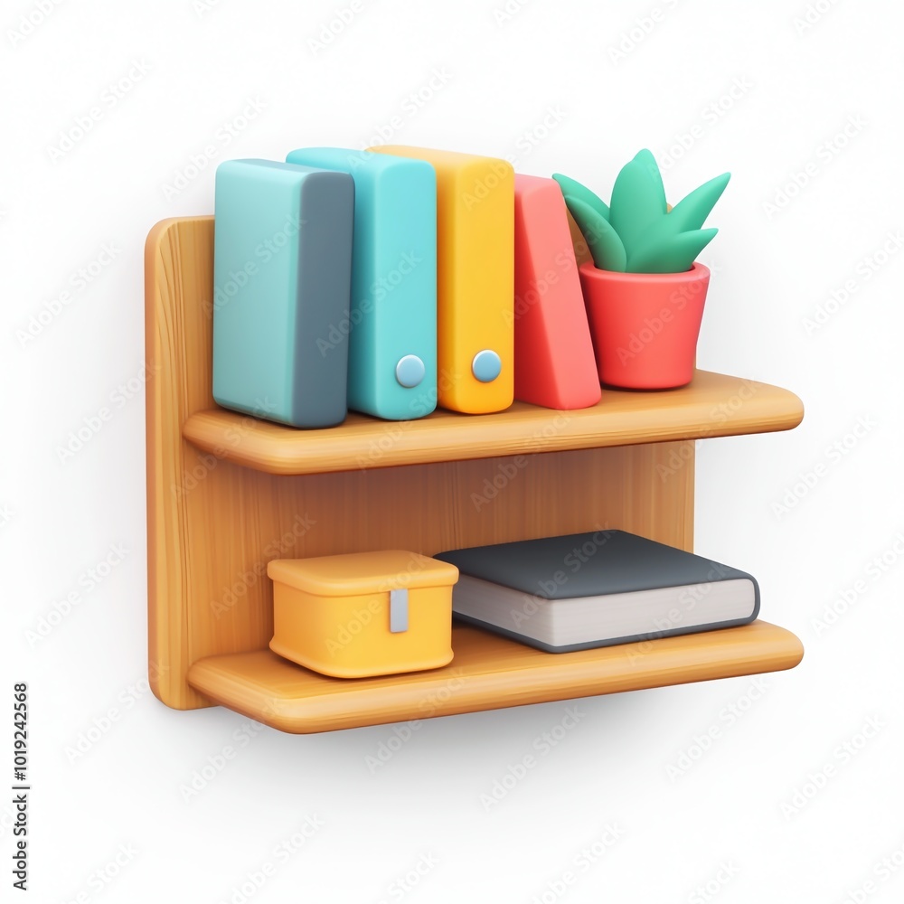 3D Shelf Organizer Icon: Neat and Tidy Storage Solution 3D Shelf Organizer Icon: Neat and Tidy Storage Solution