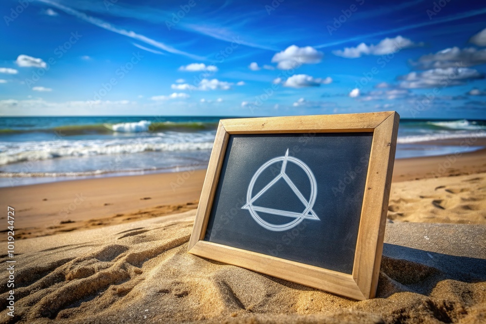A powerful addiction recovery symbol is scribbled on a blackboard, set against a calming beach scene with blue sky, symbolizing freedom from addiction. A powerful addiction recovery symbol is scribbled on a blackboard, set against a calming beach scene with blue sky, symbolizing freedom from addiction.