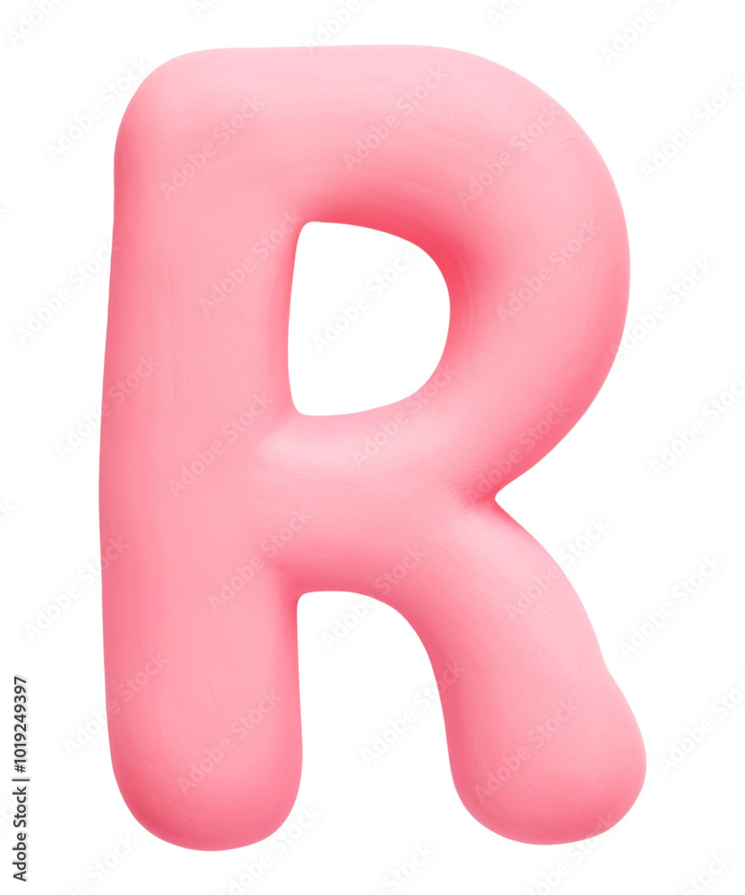 Letter R png pink clay alphabet, transparent background Letter R png pink clay alphabet, transparent background