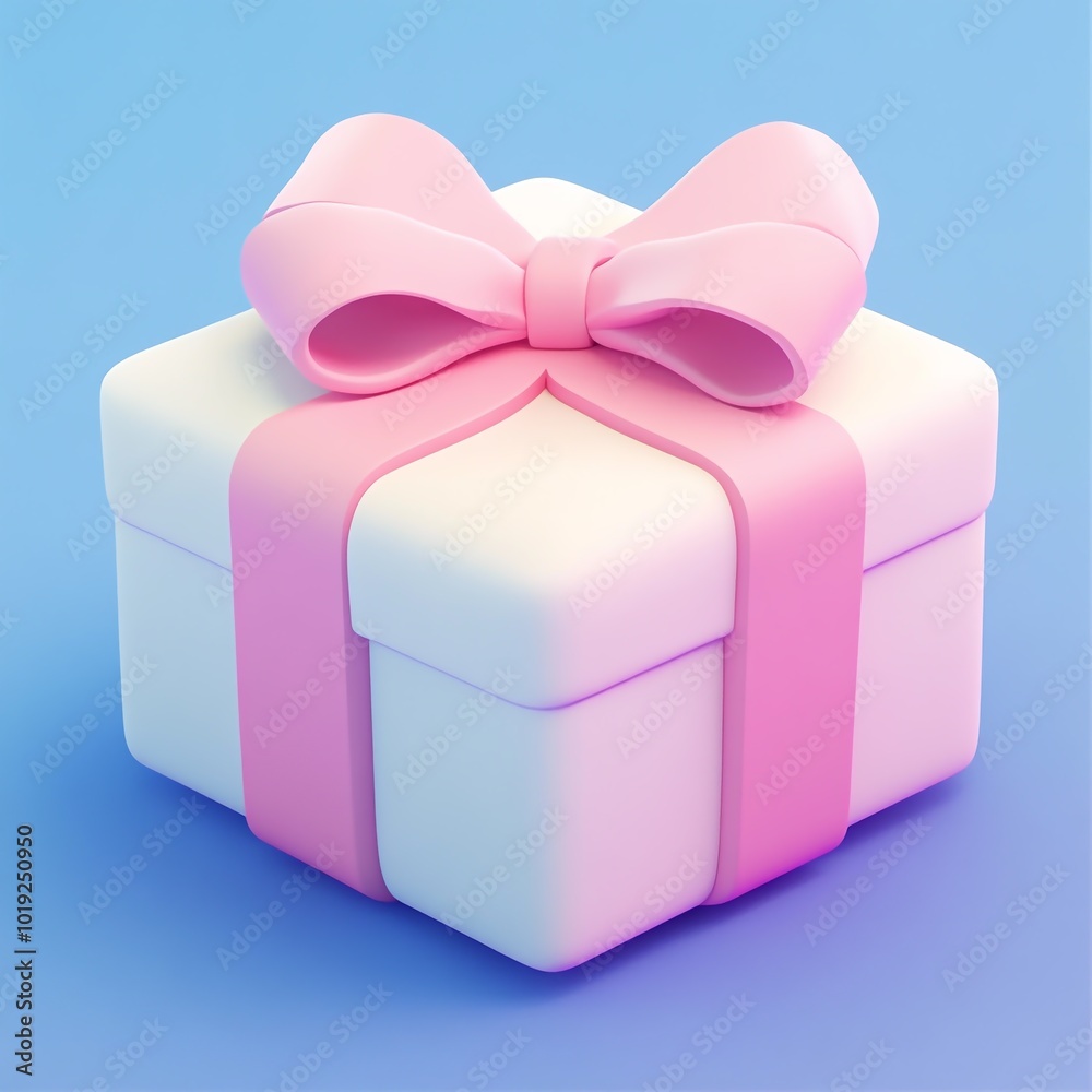 Naklejka premium 3D Wedding Favor Icon: Small Gifts for Guests to Remember