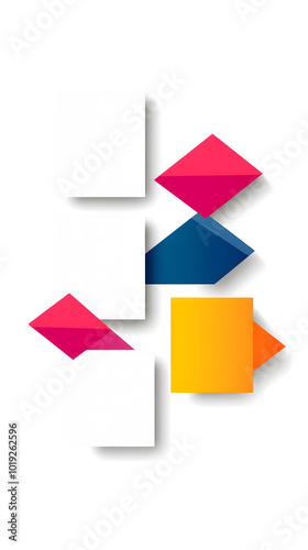 Free Download white squares with colorful arrows pointing to them, a simple flat vector graphic design on a grey background, in a minimalistic style with simple shapes and lines, - GFXLoad