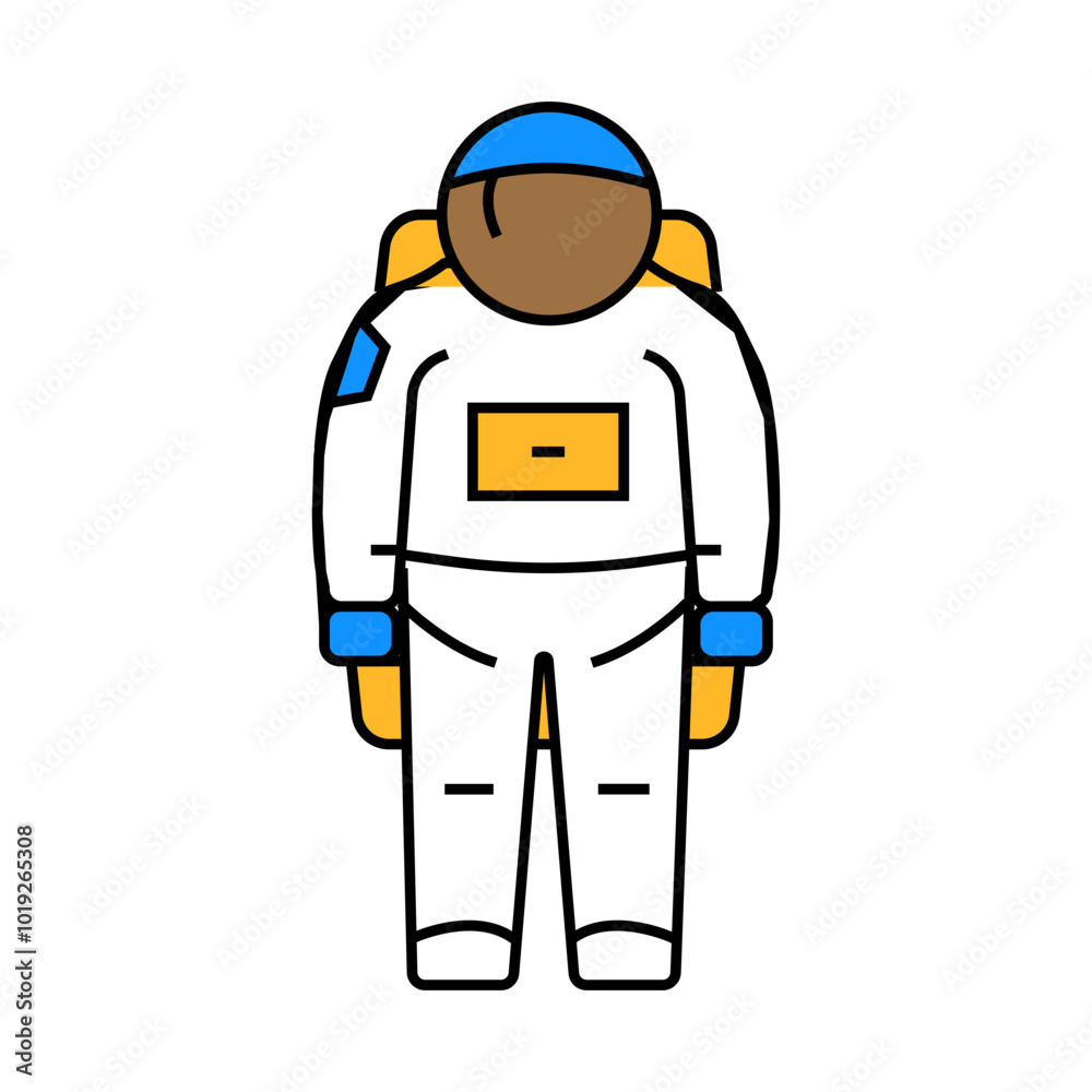 spacesuit space exploration line icon vector. spacesuit space exploration sign. isolated symbol illustration