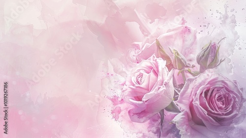pink roses background