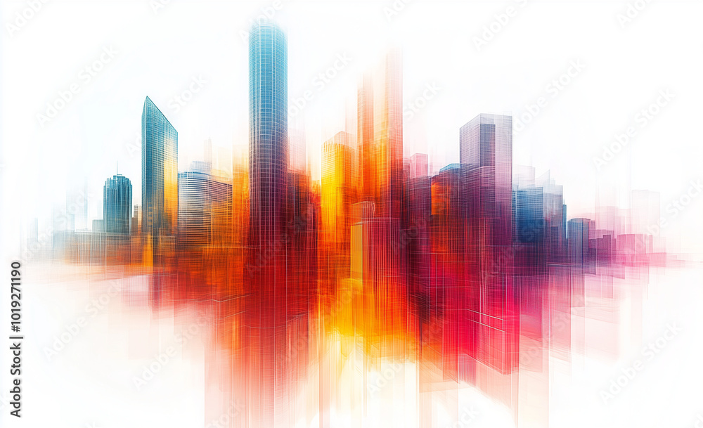 abstract city background in colors abstract city background in colors