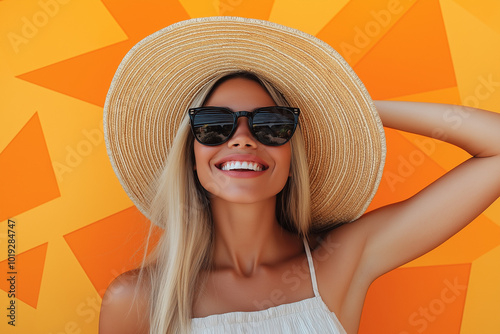beach model summer vacation beach hat