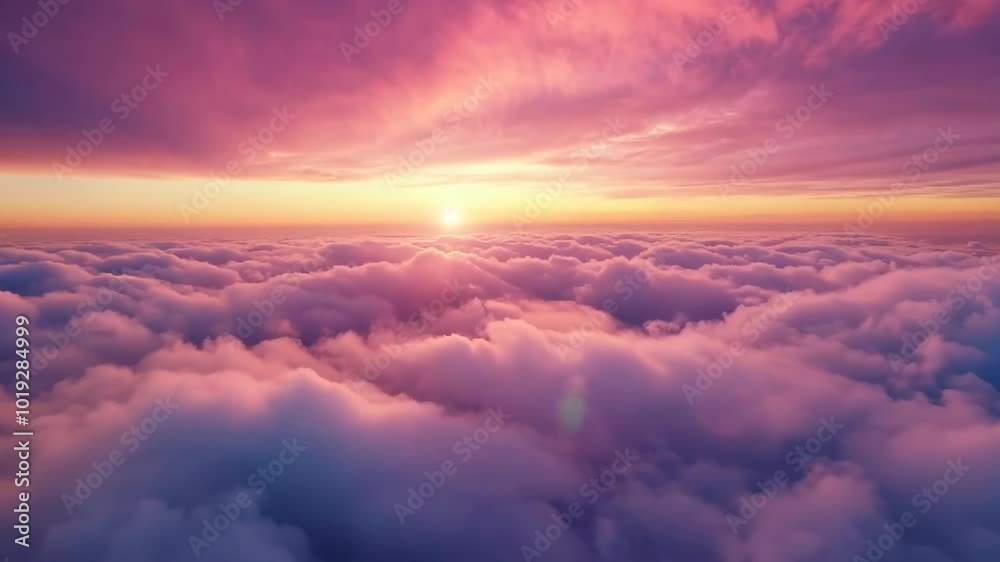 Dawn Over Clouds: Aerial Serenity Dawn Over Clouds: Aerial Serenity