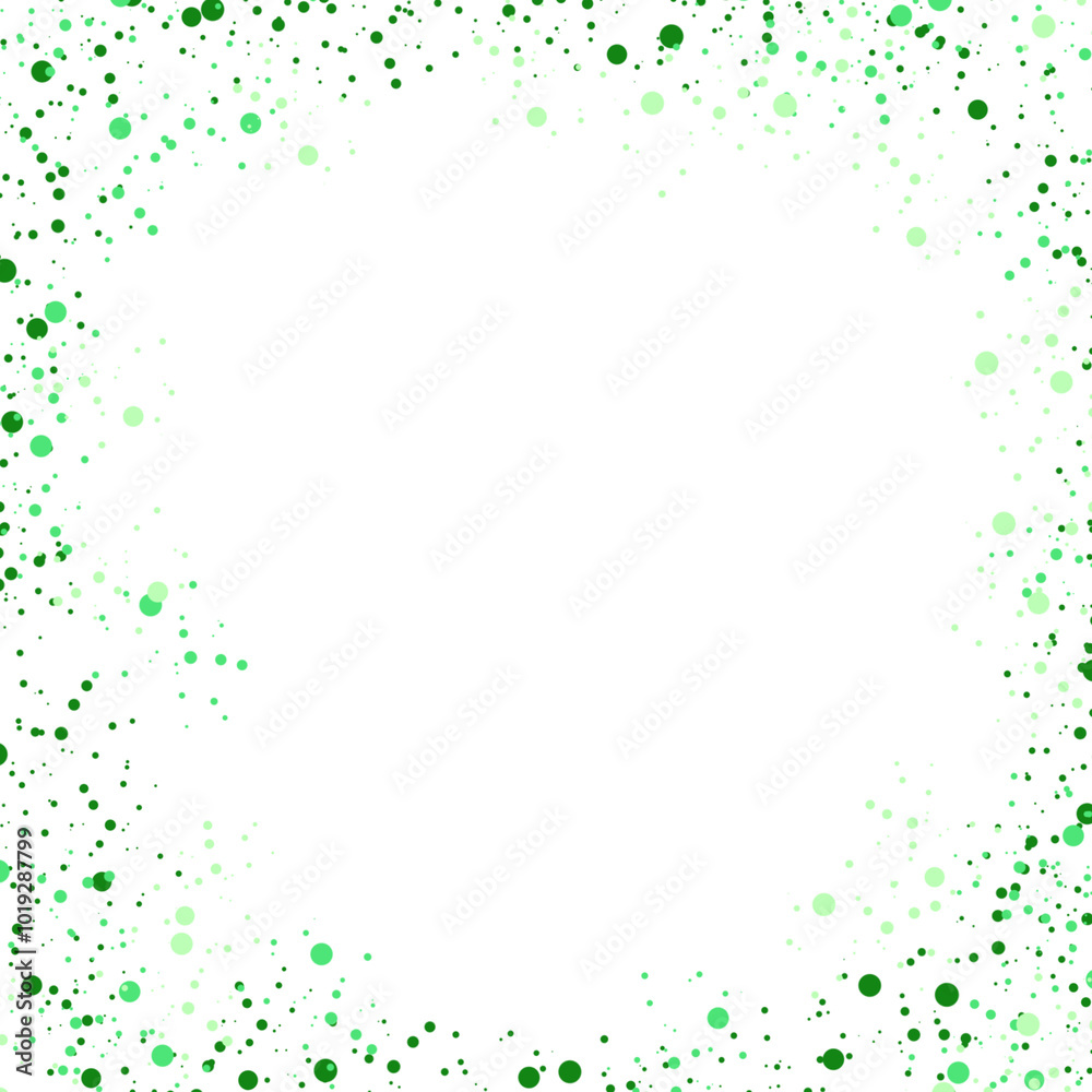 Drops of green ink, splashes of ink, smeared ink on the edges Drops of green ink, splashes of ink, smeared ink on the edges