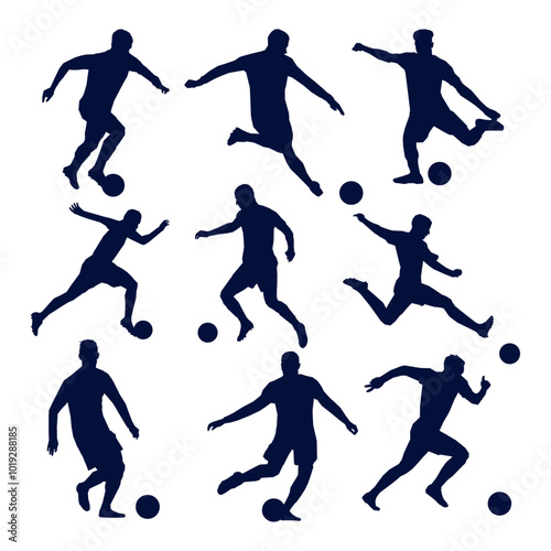 Wallpaper Mural silhouette people playing football collection Torontodigital.ca