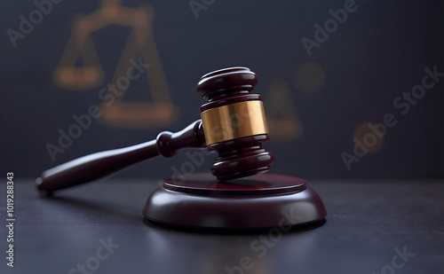 Gavel on a digital background representing law and technology 