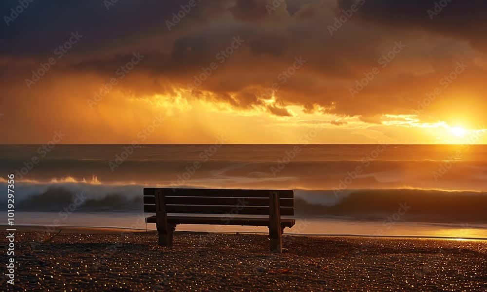 windy sunset rainstorm in France on the European coast windy sunset rainstorm in France on the European coast