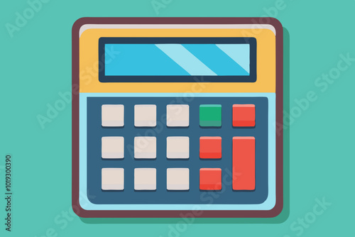 Beautiful calculator vector art illustration  photo