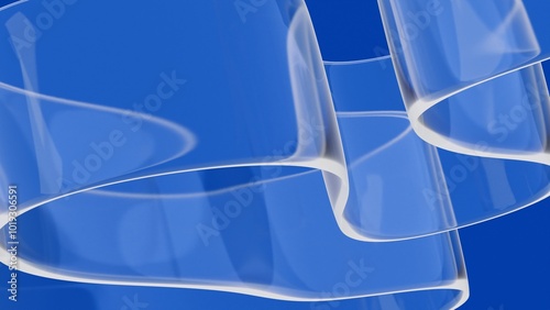 Fotografía Glass wallpaper background, abstract glass wave with blue color
