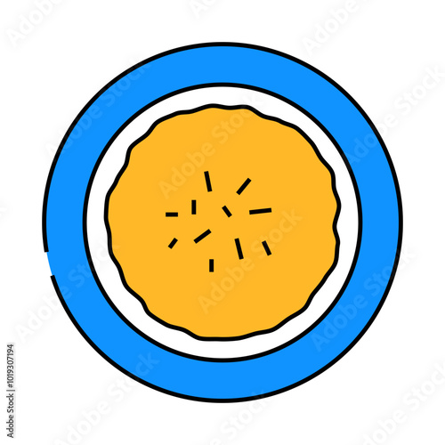 risotto milanese italian cuisine line icon vector. risotto milanese italian cuisine sign. isolated symbol illustration