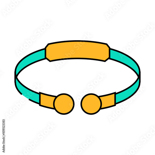 bangle jewelry line icon vector. bangle jewelry sign. isolated symbol illustration photo