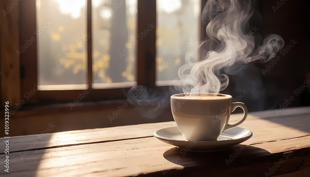 cup of coffee on the table cup of coffee on the table