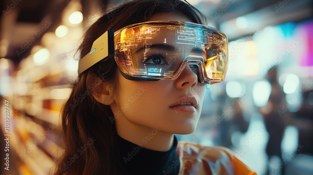 Futuristic Shopping Experience with VR Headset - Highly Realistic Product Photography Futuristic Shopping Experience with VR Headset - Highly Realistic Product Photography