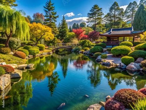 Serene Japanese Friendship Garden in San Jose Showcasing Tranquil Landscapes and Lush Vegetation