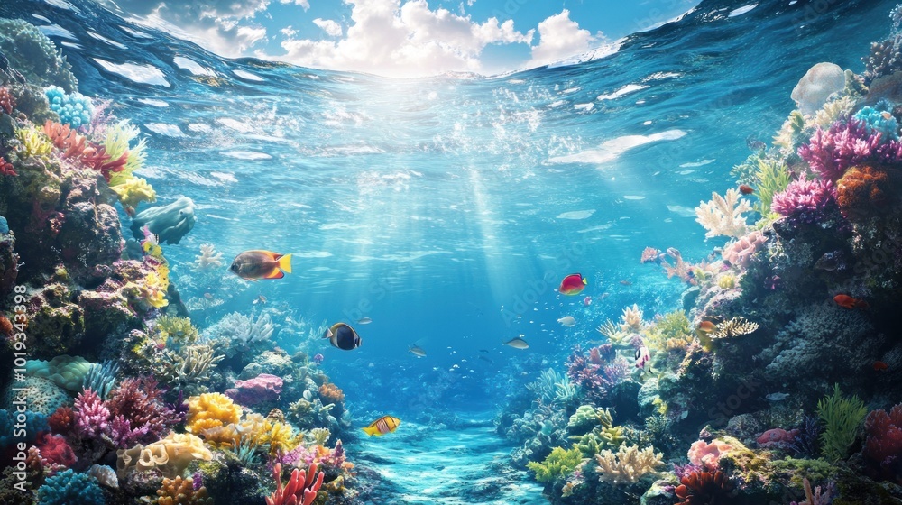 Fototapeta premium Underwater Coral Reef Paradise
