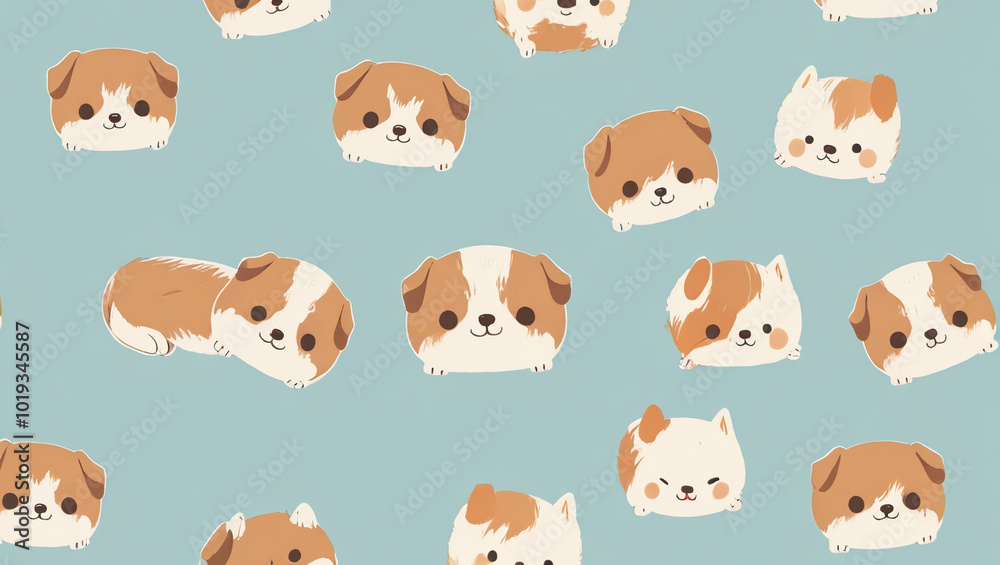 cute dog illustration seamless pattern cute dog illustration seamless pattern