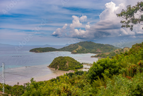 Mountain carved like a sleeping dragon in Mati Davao Oriental in the Philippines photo