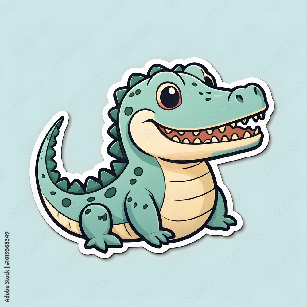 Obraz premium cute crocodile coloring book
