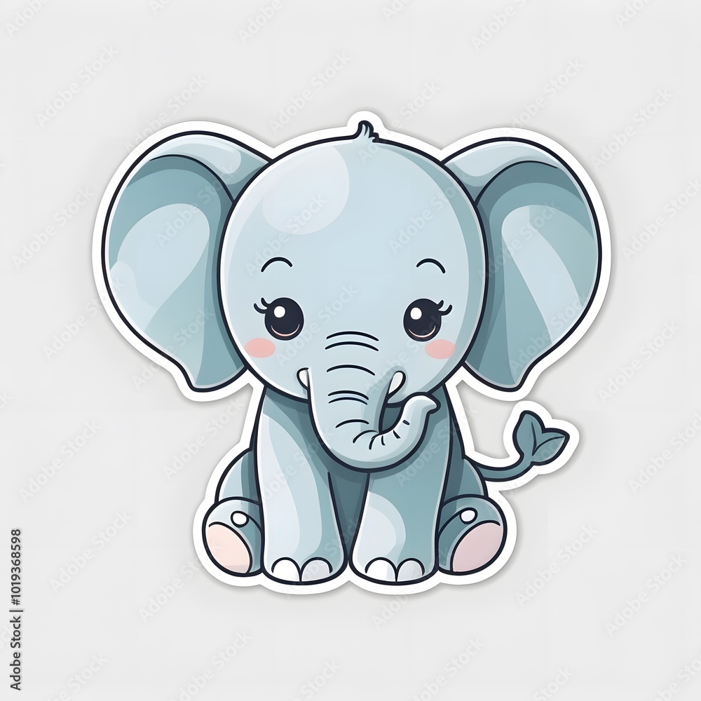 Fototapeta premium cute elephant coloring book