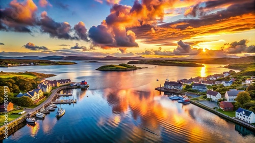 Wallpaper Mural Stornoway Scotland Coastal Landscape with Dramatic Skies and Tranquil Waters at Sunset Torontodigital.ca
