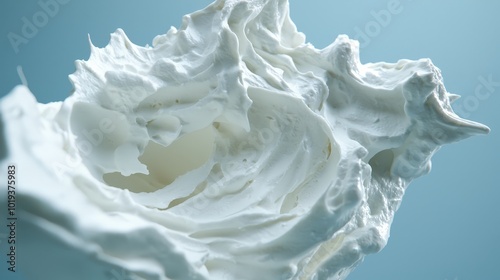 Whipped Cream Texture Abstract Food White Cream Background Delicious Dessert Close Up