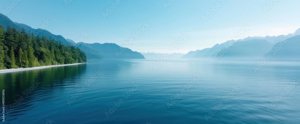 Serene Mountain Lake A Tranquil View of Nature's Beauty and Reflection Serene Mountain Lake A Tranquil View of Nature's Beauty and Reflection