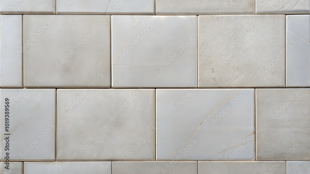 Naklejka premium White rectangular ceramic tiles for modern wall decor