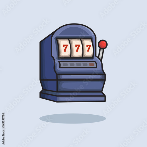 Vector illustration Slot Machine. Vector Jackpot Machine. Slot Machine Jackpot Vector Cartoon design illustration and icon for website, digital and print