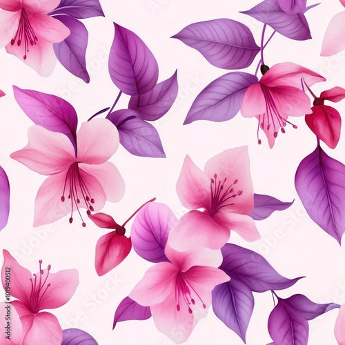 Wallpaper Mural Stunning close up view of a vibrant floral bouquet featuring a colorful arrangement of pink and purple flowers with delicate petals set against a soft blurred background Torontodigital.ca