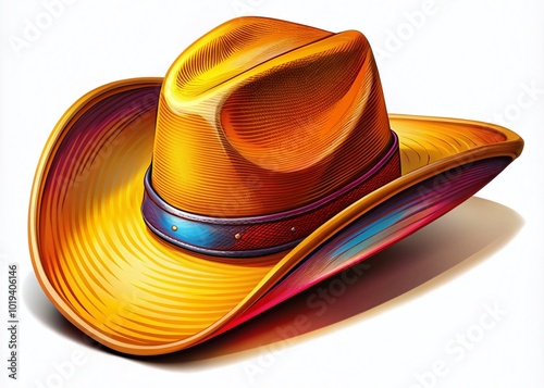 Stylish Cowboy Hat Vector Design for Western Theme, Rodeo Events, and Wild West Illustrations photo