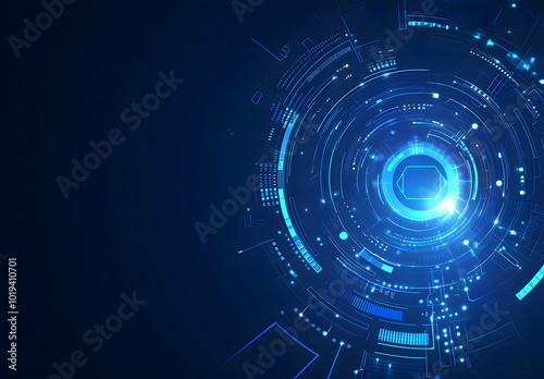 Abstract glowing digital circle wallpaper design