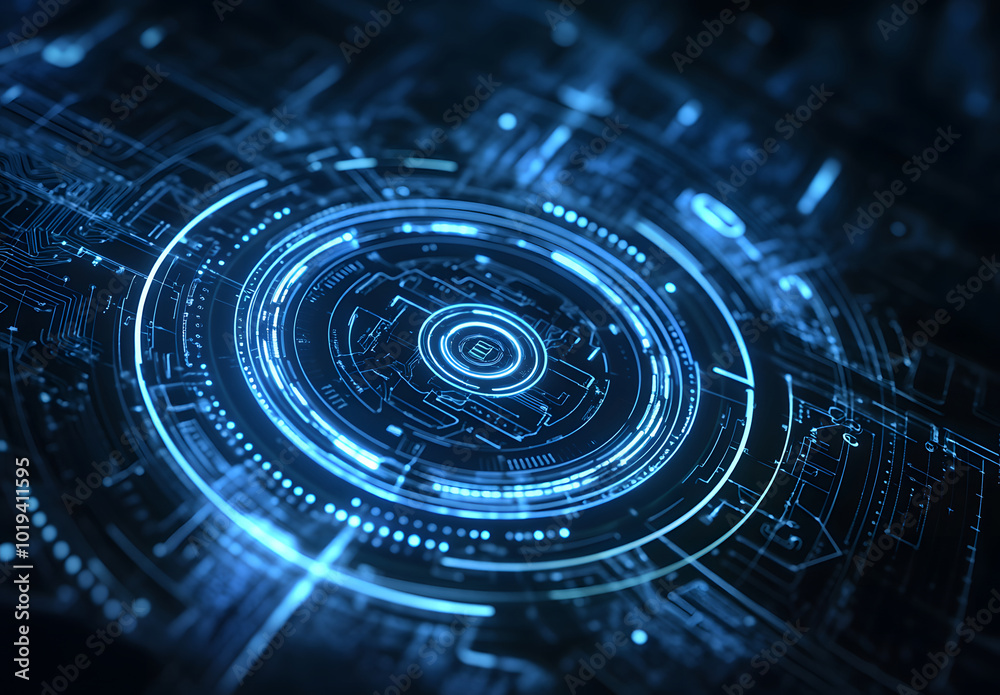 Abstract glowing digital circle wallpaper design Abstract glowing digital circle wallpaper design