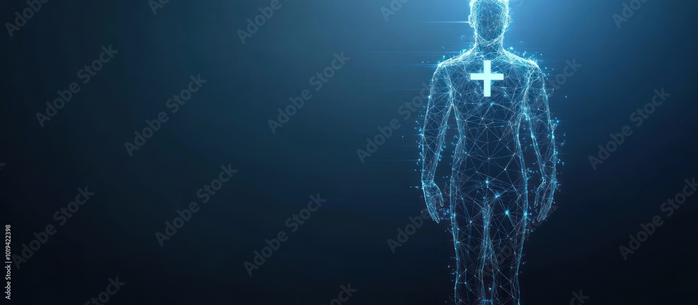 person body behind polygonal shield. Security shield with cross person body behind polygonal shield. Security shield with cross